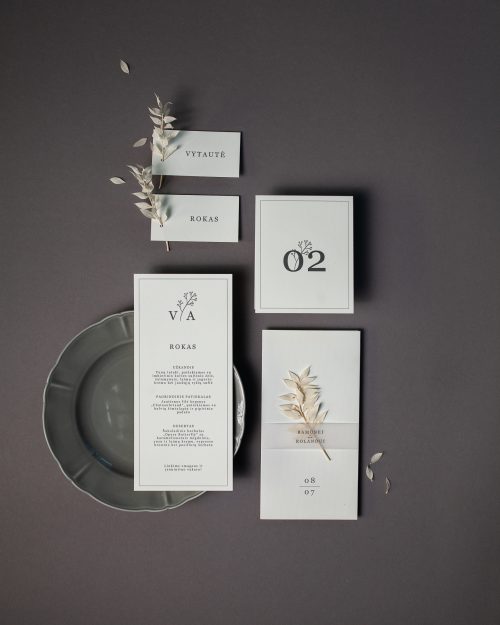 vestuvinis kvietimas modernus minimalistinis