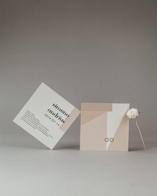 vestuvinis kvietimas minimalistinis modernus meniškas