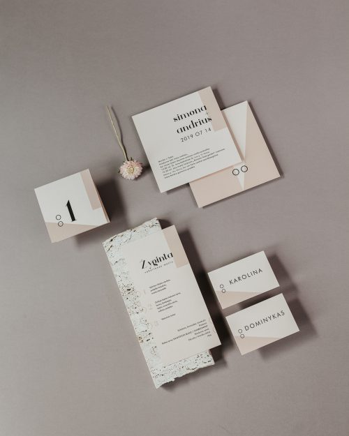 vestuvinis kvietimas modernus minimalistinis