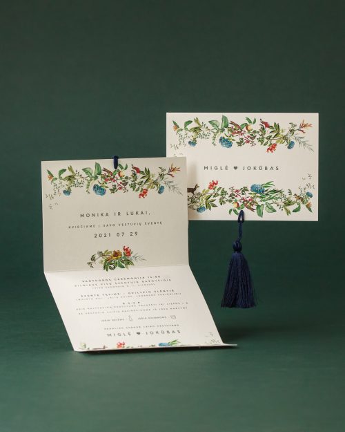 vestuvinis kvietimas elegantiškas iliustruotas bohemiškas