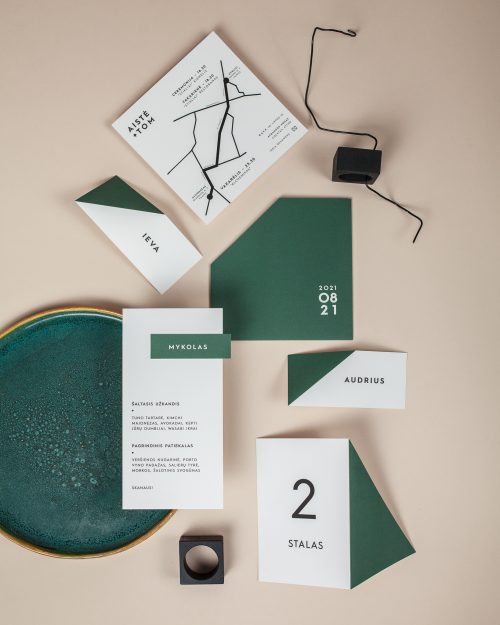 vestuvinis kvietimas modernus minimalistinis