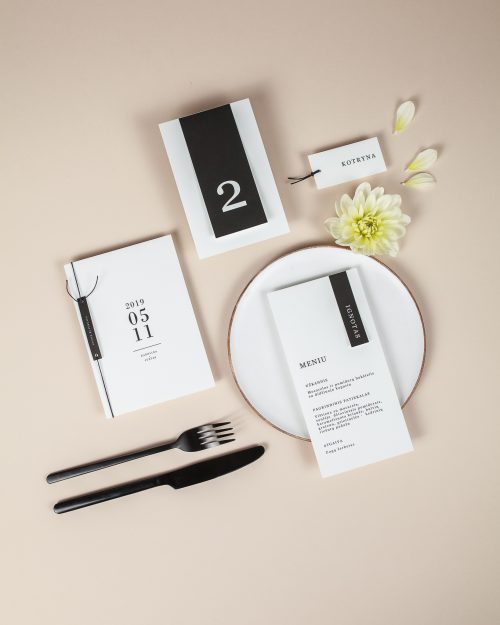 vestuvinis kvietimas modernus minimalistinis