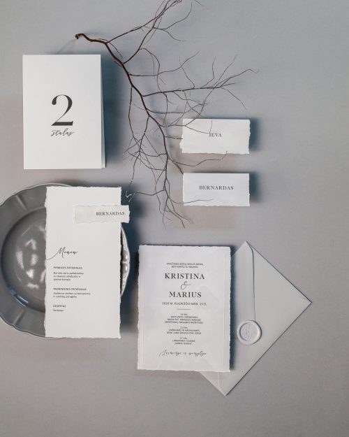 vestuvinis kvietimas modernus minimalistinis