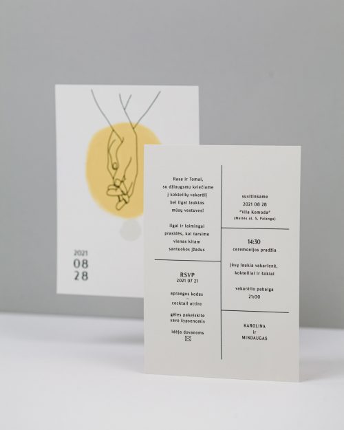 animuotas kvietimas modernus minimalistinis