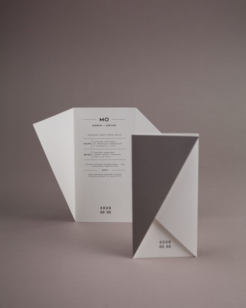 vestuvinis kvietimas minimalistinins modernus