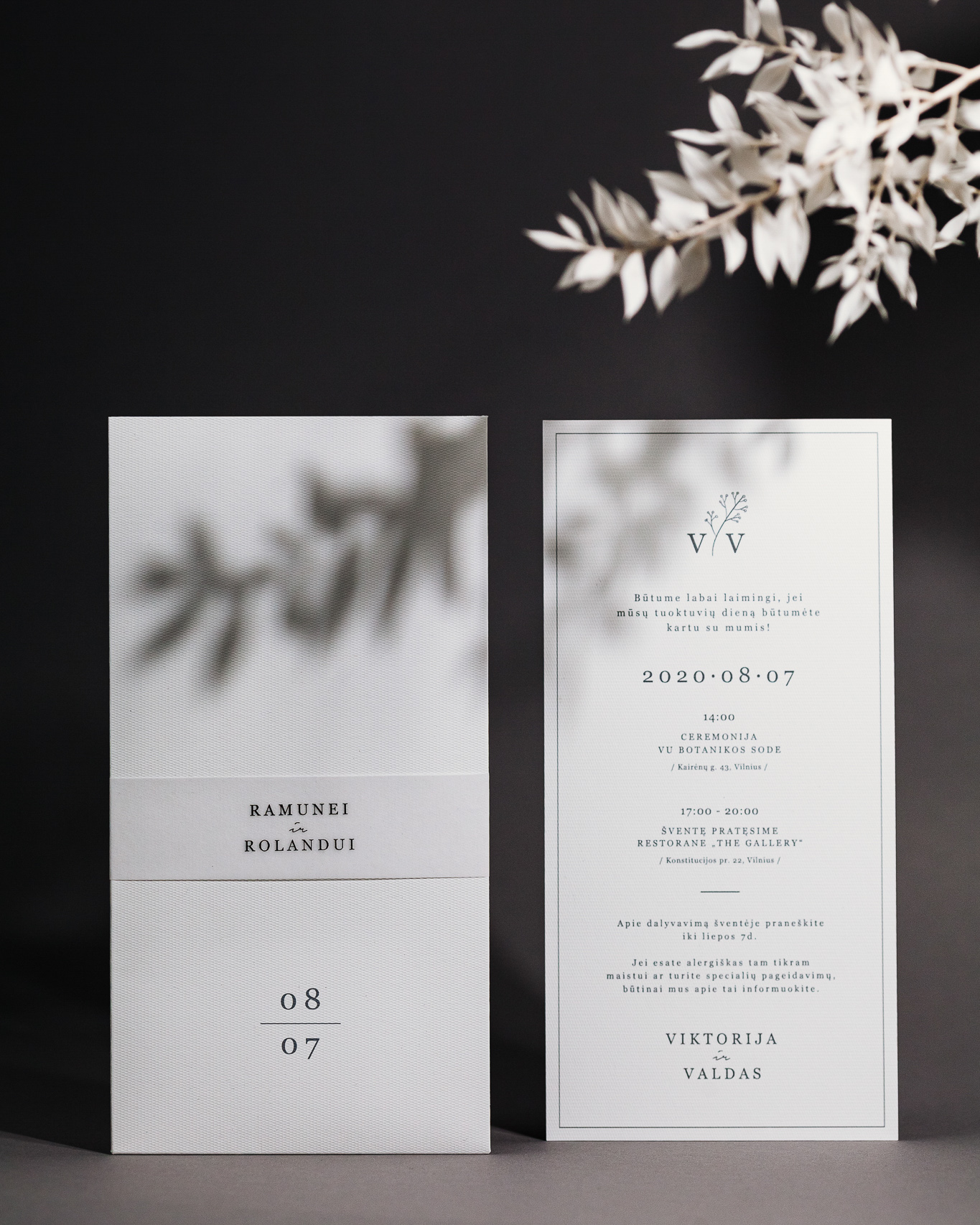 vestuvinis kvietimas minimalistinis modernus išskirtinės formos
