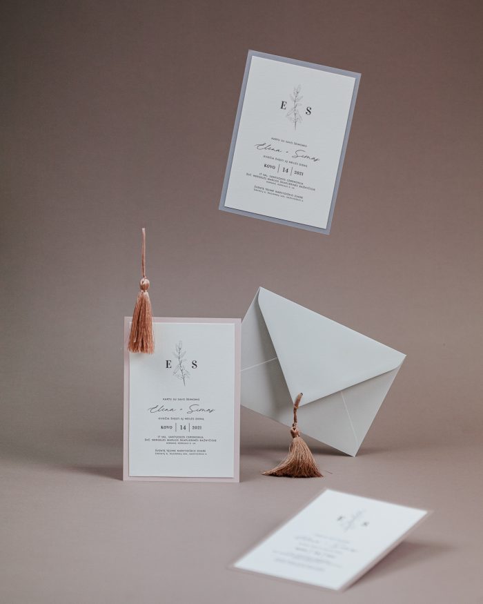 vestuvinis kvietimas minimalistinis elegantiškas