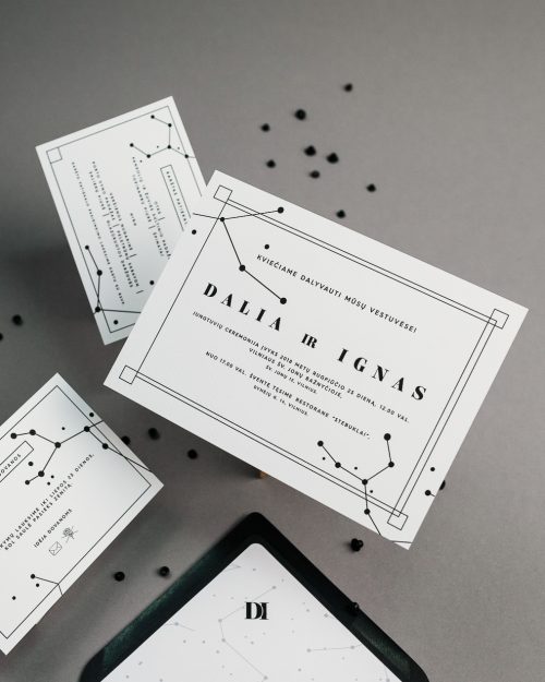 vestuvinis kvietimas modernus minimalistinis