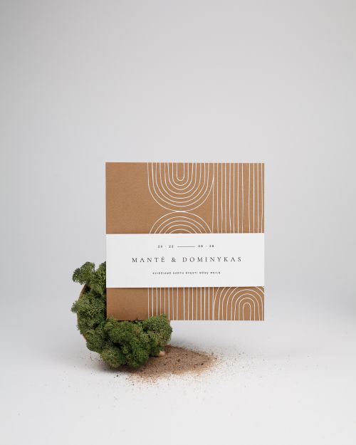 vestuvinis kvietimas minimalistinis išskirtinės formos