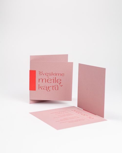 vestuvinis kvietimas išskirtinės formos modernus