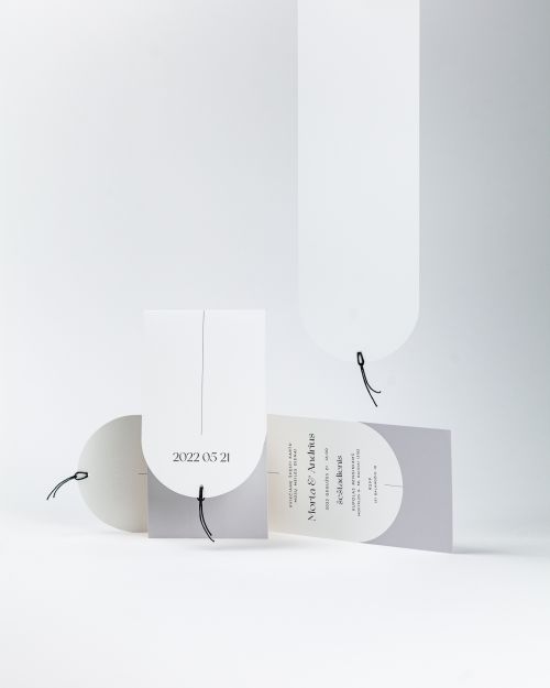 vestuvinis kvietimas išskirtinės formos modernus