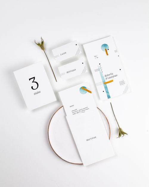 vestuvinis kvietimas meniškas modernus