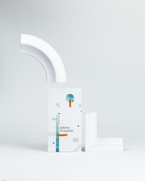 vestuvinis kvietimas meniškas modernus