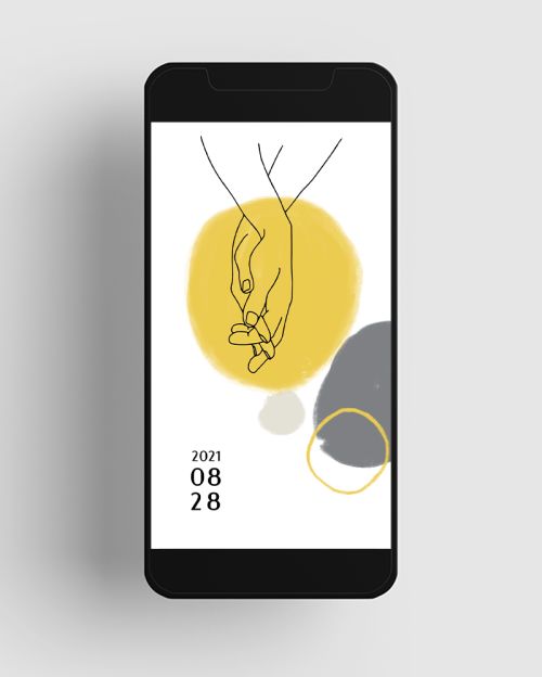 elektroniniai animuoti kvietimai su rankom, iliustracija