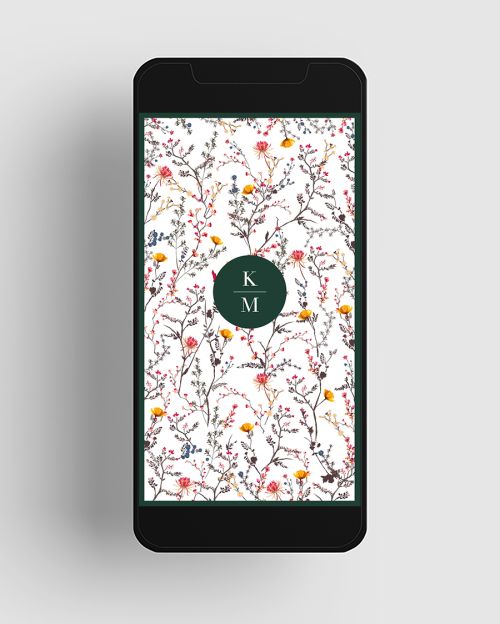 elektroniniai animuoti kvietimai su gėlėm, iliustracija