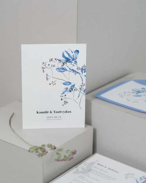 vestuvių kvietimai su gėlėmis