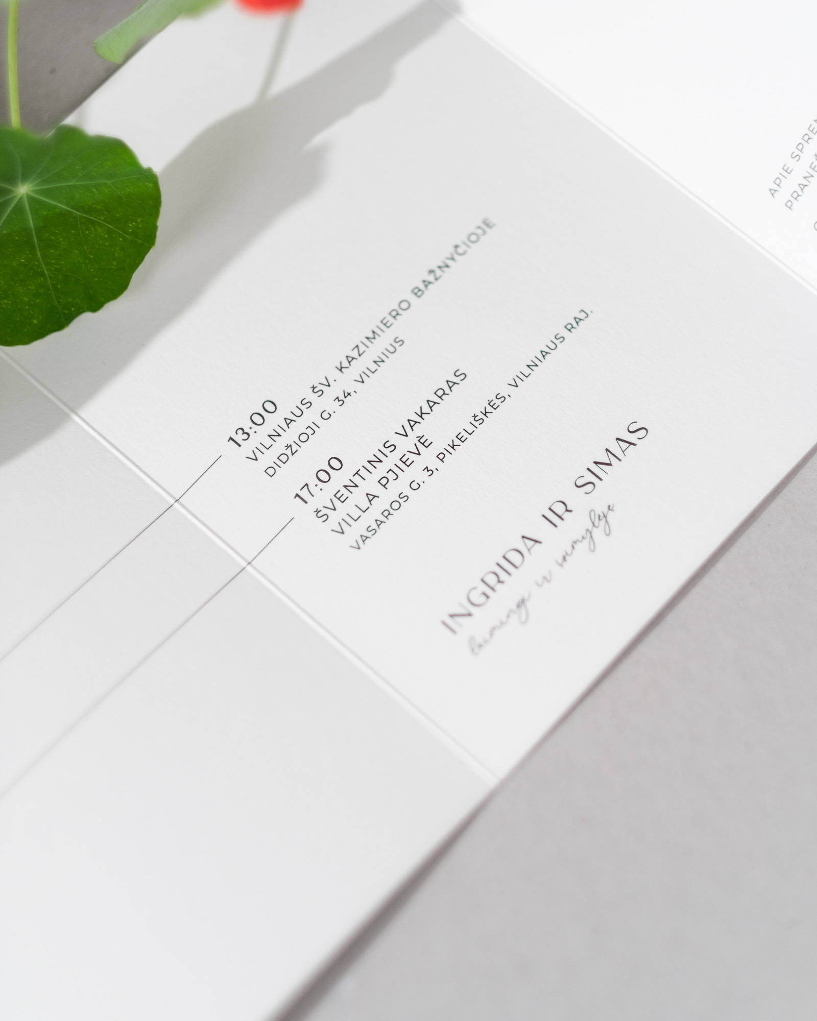 vestuvių kvietimai su gėlėmis